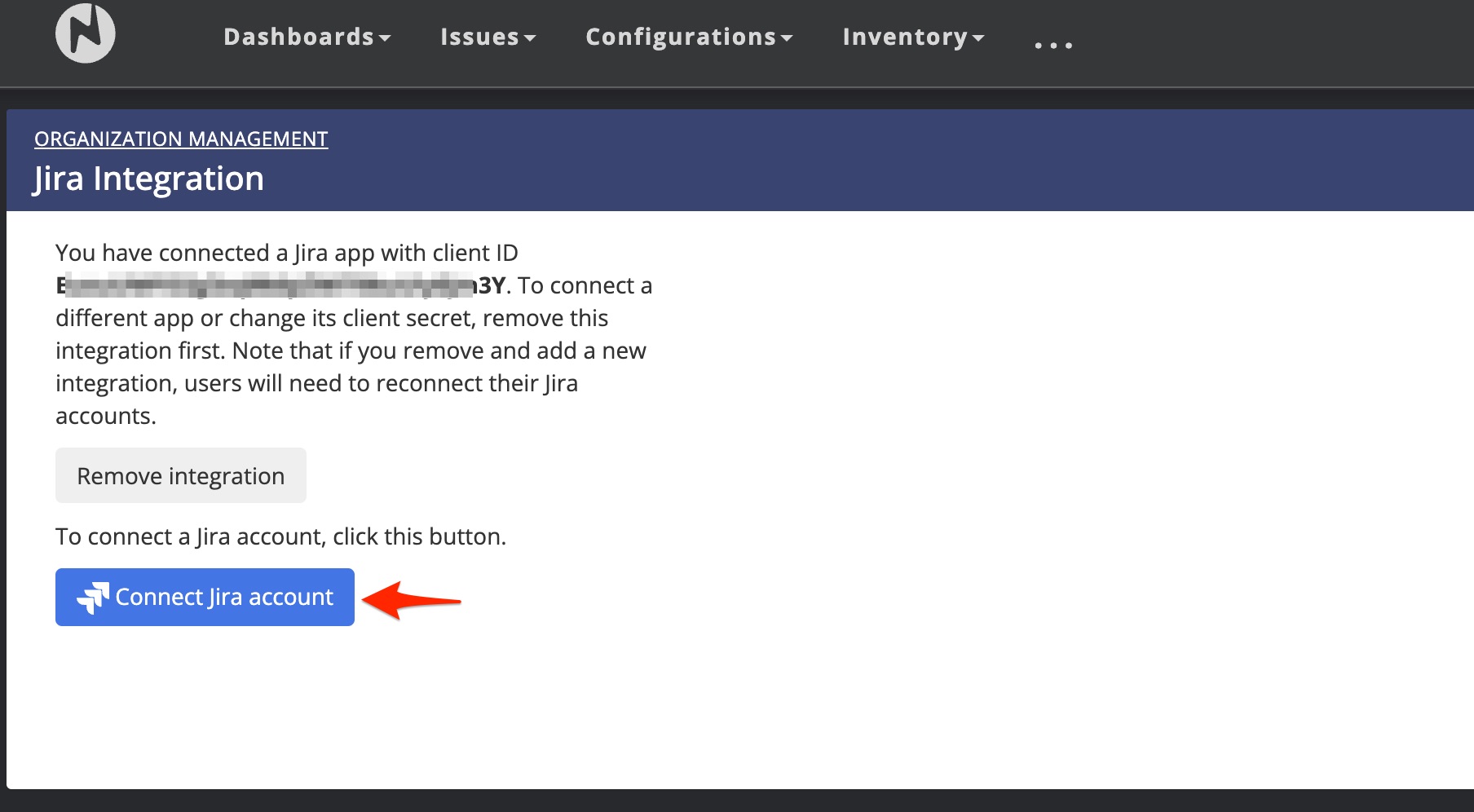 Connect the Jira application